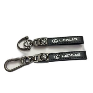 Lexus Genuine Leather Car Keychains Black